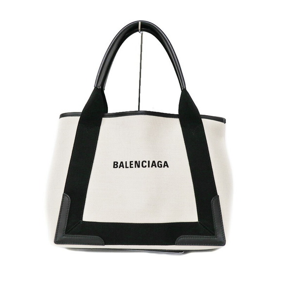 Balenciaga Blue Hippo S Tote Bag Canvas Black - Picture 1 of 12